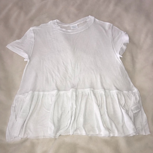 NWOT Abound Peplum Crew Neck Ruffle Hem Tee - Picture 2 of 6